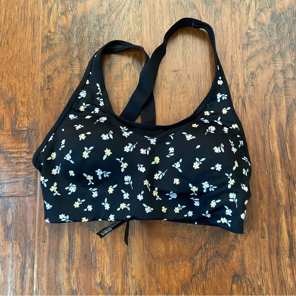Victoria secret pink floral mesh sports bra